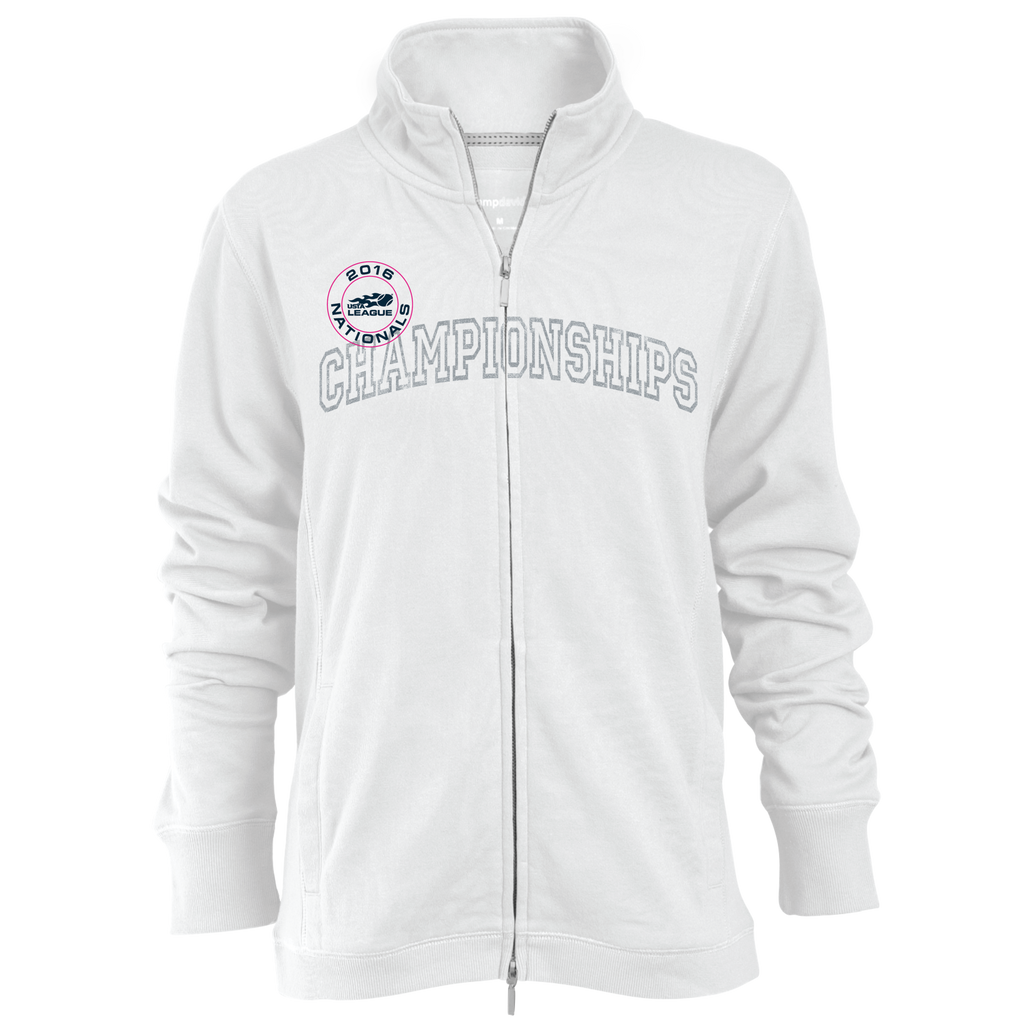 USTA LEAGUES 2016 National Championships Women's White Relaxed Fit Fleece Full-Zip Jacket