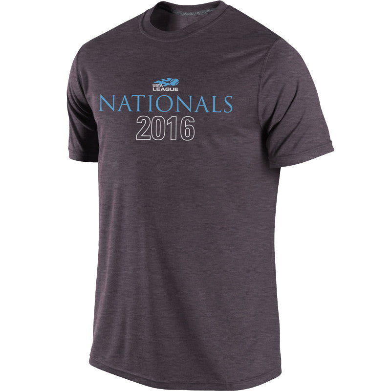 USTA LEAGUES 2016 National Championships Men's Grey Short Sleeve Cotton Tee